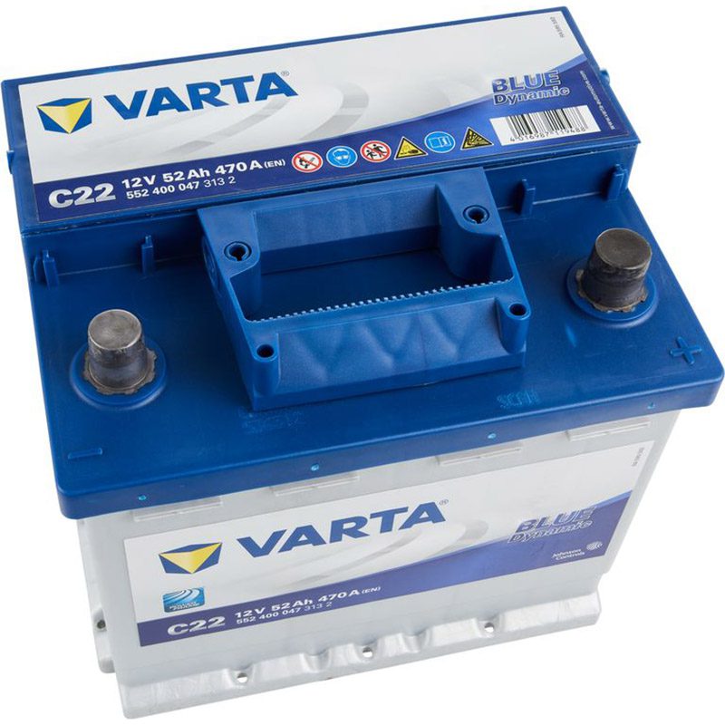 Varta C22 12V 52Ah 470A/EN Autobatterie Blue Dynamic PKW Batterie NEU